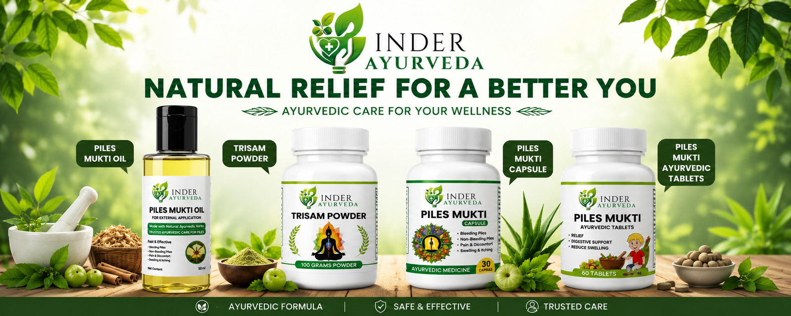Inder Ayurveda Ayurvedic Products Banner